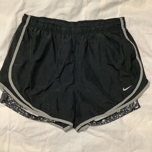 Nike Women's Black and Gray Athletic Shorts